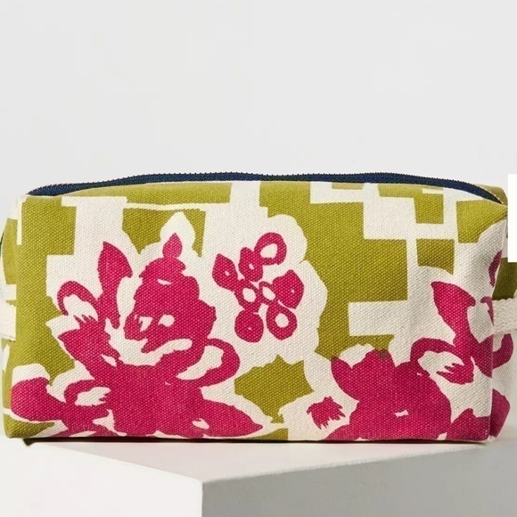 Anthropologie Erin Flett Canvas Cosmetic Bag NWOT - Picture 2 of 7